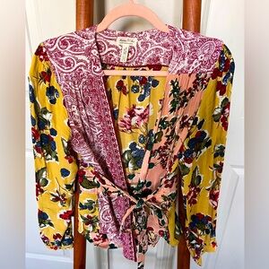 Anthropologie | Meadow Rue Wrap Blouse | Size 6